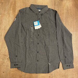 Columbia Rapid Rivers II Long Sleeve Shirt - Black Plaid - Small - NEW WITH TAGS